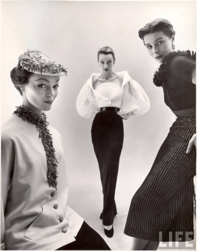 Ivy Nicholson (L), Gigi (C) and Bettina, February 1952