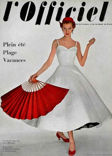 『ロフィシャル』パーティー・ドレス。1953年6月号。