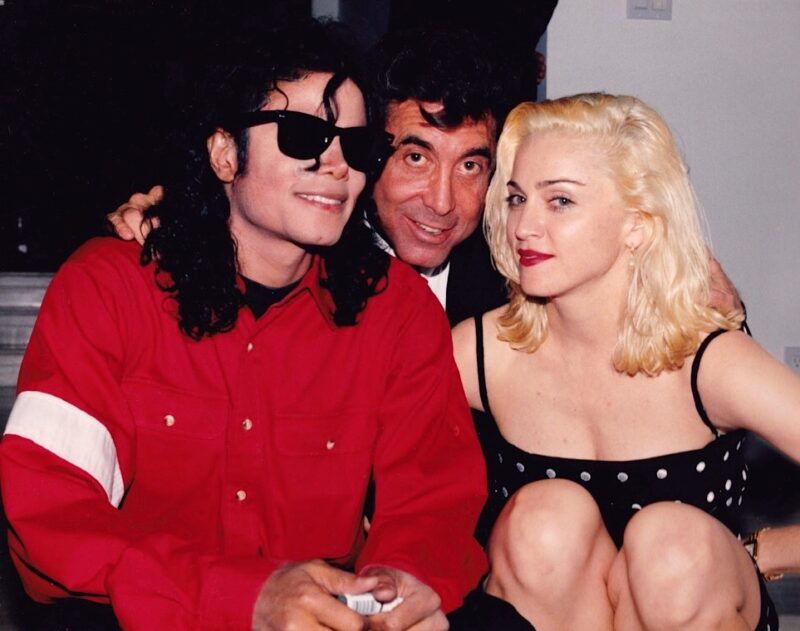 MJ, world famous singer Madonna and manager Sandy Gallin at David Geffen's Birthday party in february 1991 